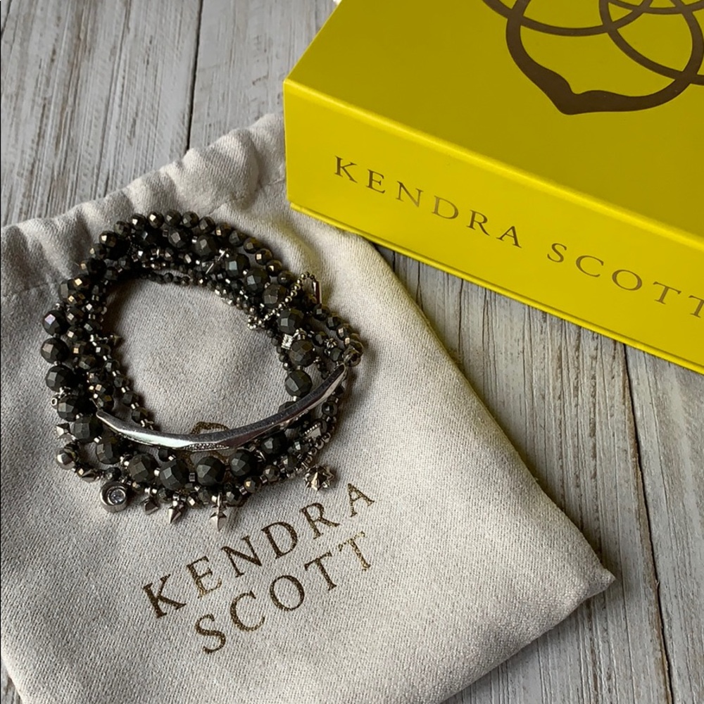Kendra Scott Supak Pyrite Stacking Bracelets NEW - Picture 2 of 14